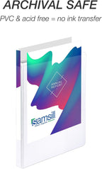 Samsill Durable .5 Inch Binder, Made in the USA, Round Ring Customizable Clear - Image 6
