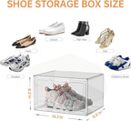 KOKOIN Magnetic Acrylic Clear Shoe Boxes – 360° Transparent Stackable Sneaker - Image 3