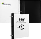 Tashkummy 360 Degree Pivotable Binder, Upgraded 3 Ring Binder 1 inch, Flexible by 360%C2%B0PivotableBinderNotebook