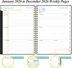 Planner 2026 - A5 Weekly & Monthly Planner Spiral Bound, January 2026 - - Image 3