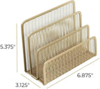 BLU MONACO | Gold Metal Mesh Mail Sorter Organizer Countertop | Paper Sorter - Image 7