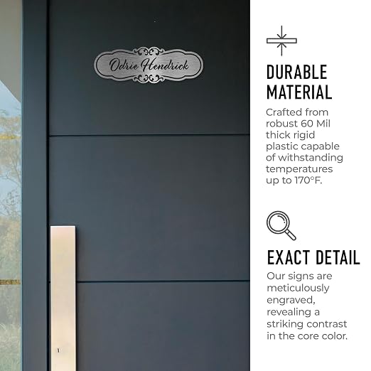 Custom Wall or Door Sign, Personalized Plaque Engraved Message - Image 3