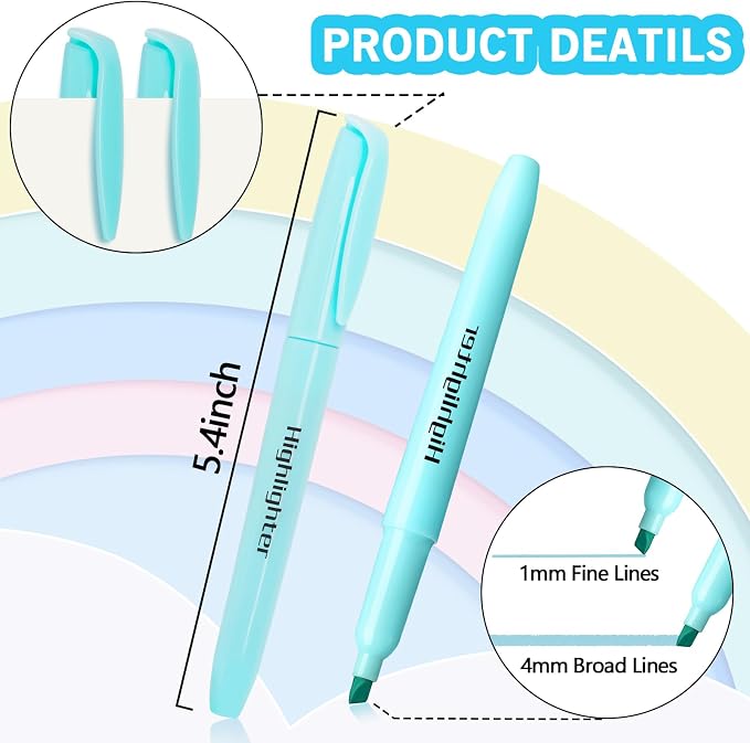 YEGEER Highlighters Bulk, Chisel Tip Dry-Quickly Highlighter Markers, Office - Image 3