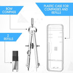 Zonon 24 Pcs Compass for Geometry Compass Bulk for Classroom Math Students - Image 3