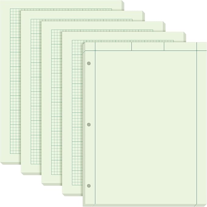 Seajan 5 Pcs Engineering Paper Notebook Engineering Computation Pad 8.5 x 11 by Seajan