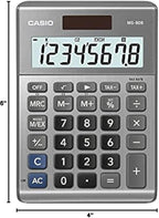 Casio MS-80B Standard Function Desktop Calculator Silver - Image 2