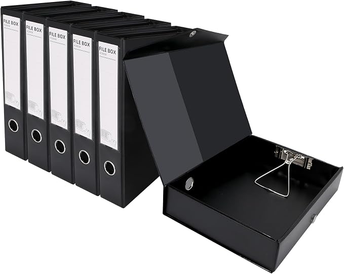 HUA JIE A4 Storage File Boxes Plastic Archives Cases by HUA+JIE