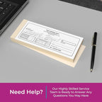 Custom 2.83" x 7" Carbonless NCR Books in 2-Part Duplicate Invoices, Work Orders - Image 2