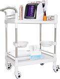 Mobile Utility Cart with Wheels Professional Medical Trolley Cart 220 Lbs Load by Enocreay