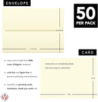 Blank Cream Natural Flat Note Cards and Envelopes – Heavyweight Off-White Cards - Image 6