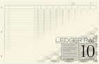 BookFactory Ledger Pad/Large 10 Column Accounting Ledger Columnar Pads by BookFactory