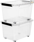 Citylife 54 QT Clear Plastic Storage Bins by Anywish