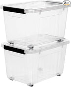 Citylife 54 QT Clear Plastic Storage Bins by Anywish