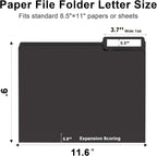File Folder, RAZCC 100 Pack 1/3 Cut Tab File Folders Letter Size, Folders - Image 2