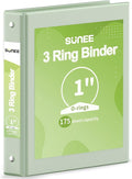 SUNEE 3 Ring Binder 1 Inch 1 Pack, Sage Green by SUNEE