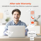 MUNBYN 2.25"x1.25" Thermal Sticker Labels, Self-Adhesive Barcode Label Paper - Image 5