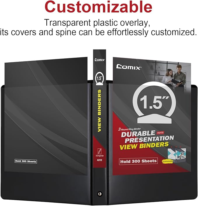 COMIX Sturdy 3 Ring Binder 1.5 inch - Image 4