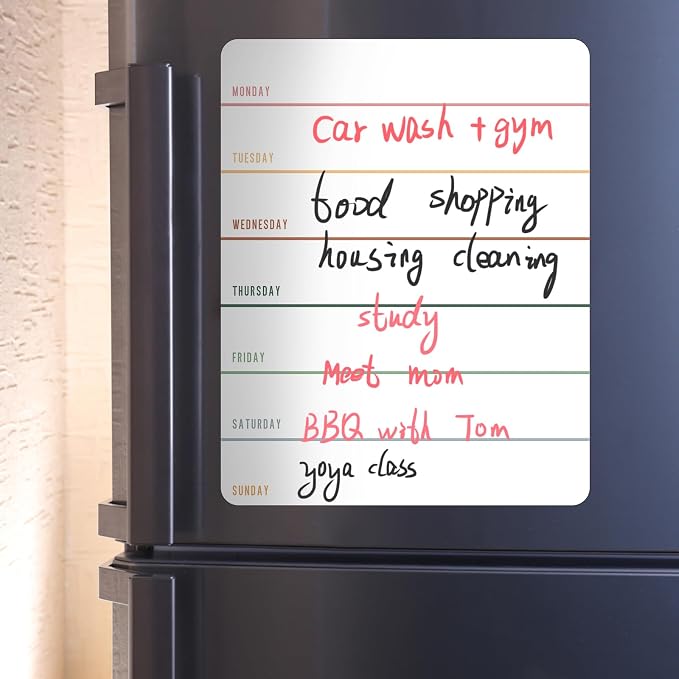 2 Pieces Magnetic Weekly Dry Erase Boards Erasable Weekly Calendars Whiteboard - Image 6