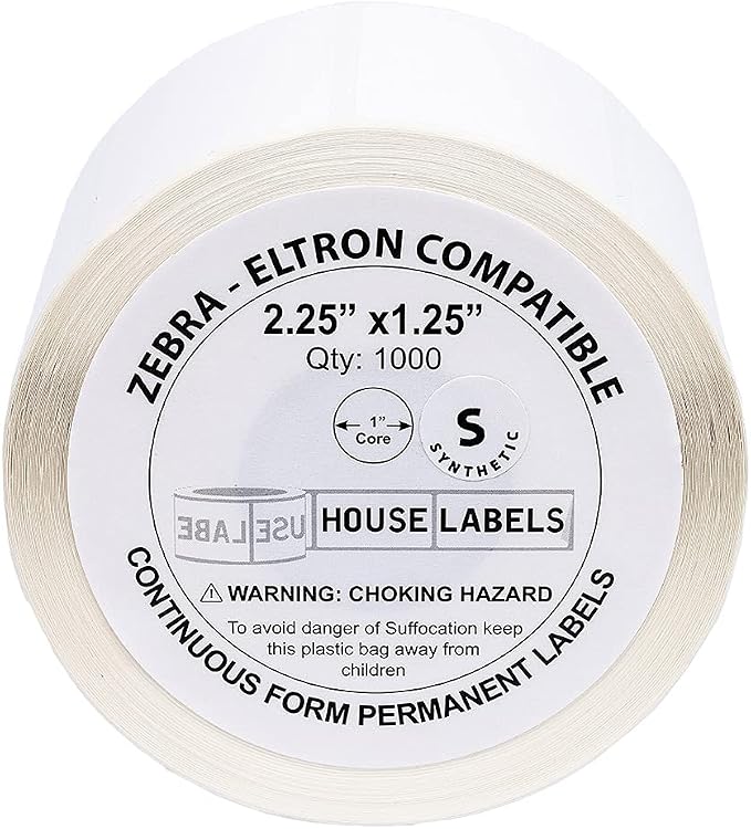 HOUSELABELS 2.25" x 1.25" Address Labels on 1" Core in Polypropylene Compatible - Image 2