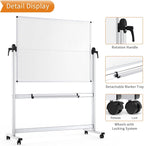 VIZ-PRO Double-Sided Mobile Whiteboard, 48 x 36 Inches, Magnetic Rolling Dry - Image 5