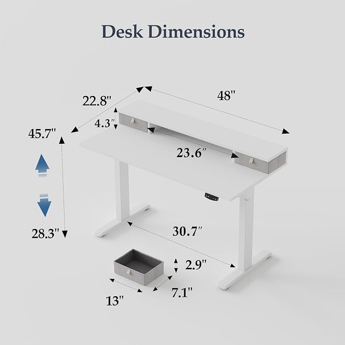 Klicelor 48 Inch Electric Standing Desk - Image 3