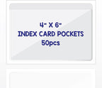 Clear Adhesive 4" x 6" Index Card Pockets by IMAGAME