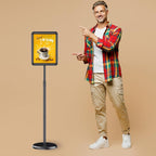 Newzueby Adjustable Pedestal Floor Stand Sign Holder - Image 6