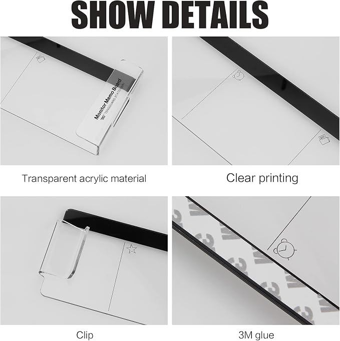 Office Desk Accessories 2pcs Multifunction Computer Monitor Memo Board - Image 4
