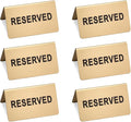 Stainless Steel Reserved Table Sign, 2.36 x 3.94 Inch Tent-Style Signs by Kaimex