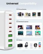 500W USB C Charger Block, 8-Port USB C Charging Station Fast Charging PD 120W - Image 6
