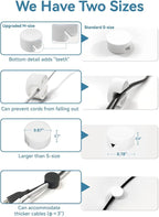 Maveek Magnetic Cable Clips White, Cord Organizer Magnet Silicone Cord - Image 5