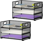 Marbrasse 3 Tier Paper Organizer Letter Tray, Mesh File Organizer by Marbrasse