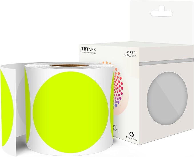 3 Inch Round Color Coding Labels by Unknown