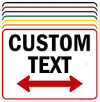 Custom Arrow, Custom Directional Sign, Two Way Arrow, 18x24 Inches, Rust Free by MySignCenter