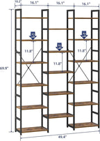 NUMENN 6-Tier Bookshelf Triple Column Bookcase - Image 2