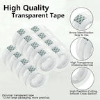 Zizlurnar 12 Rolls Transparent Tape Refills Rolls, 1 in Core，3/4 x 1000 in，Gift - Image 3