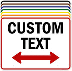 Custom Arrow, Custom Directional Sign, Two Way Arrow, 36x48 Inches, Rust Free by MySignCenter