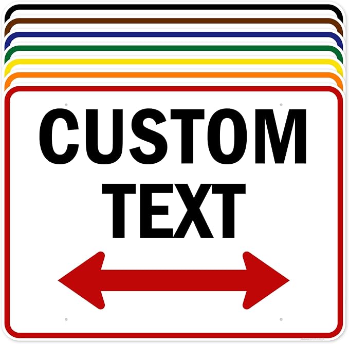 Custom Arrow, Custom Directional Sign, Two Way Arrow, 36x48 Inches, Rust Free by MySignCenter