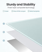 VUSIGN Magnetic Glass Dry Erase Board, Frosted Surface White Board Includes - Image 3