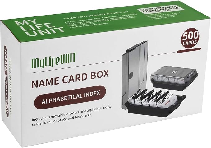 MyLifeUNIT Business Card Holder, 2.2" x 3.5" Index Card Organizer - Image 7