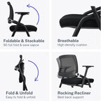 SLKJChr 4 Pack Foldable Office Chairs - Image 5