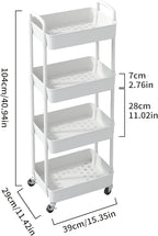 Sywhitta 4-Tier Plastic Rolling Utility Cart - Image 2
