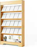 LHIUGE 5-Layer Brochure Display Rack, Freestanding Wooden Magazine Rack by LHIUGE