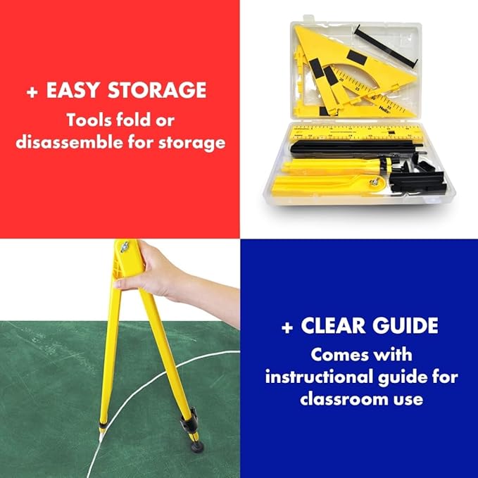 Helix - Magnetic Classroom Whiteboard Geometry 4 Piece Set - Compass - 2 - Image 7
