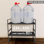 jkxoo 16.5-27’’L Expandable Cabinet Shelf Organizers, Stackable Metal Shelves - Image 3