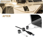 3 Sets Charger Cord Holder, Glossy Black Metal Adhesive Cable Management Clips - Image 4