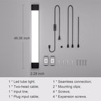 Modlicht Plug in Ceiling Light 4FT 2PCS, Linkable LED Garage Ceiling Light - Image 7