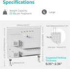 PEGZONE Clamp-on Desk Pegboard, Desk Organizer - Image 6