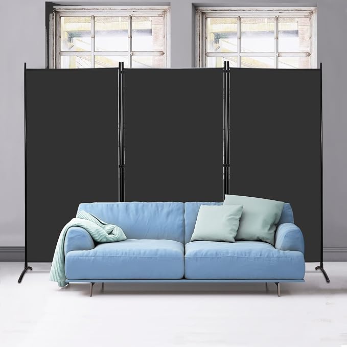 MAYOLIAH Partition Room Dividers 3 Panel Folding Privacy Screens 6 Ft Tall by MayoliahHome