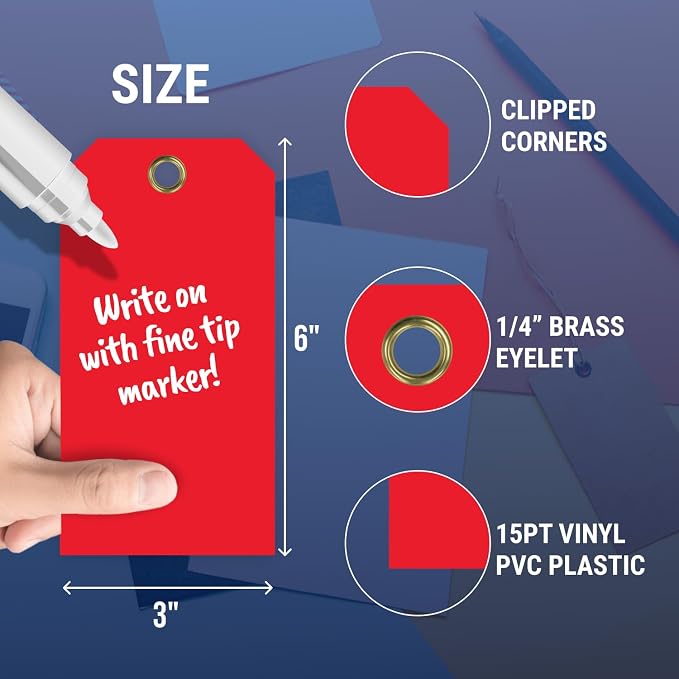 Tags 4 Less 15 Mil Waterproof Plastic Tags, Outdoor Tagging, Equipment Labeling - Image 3